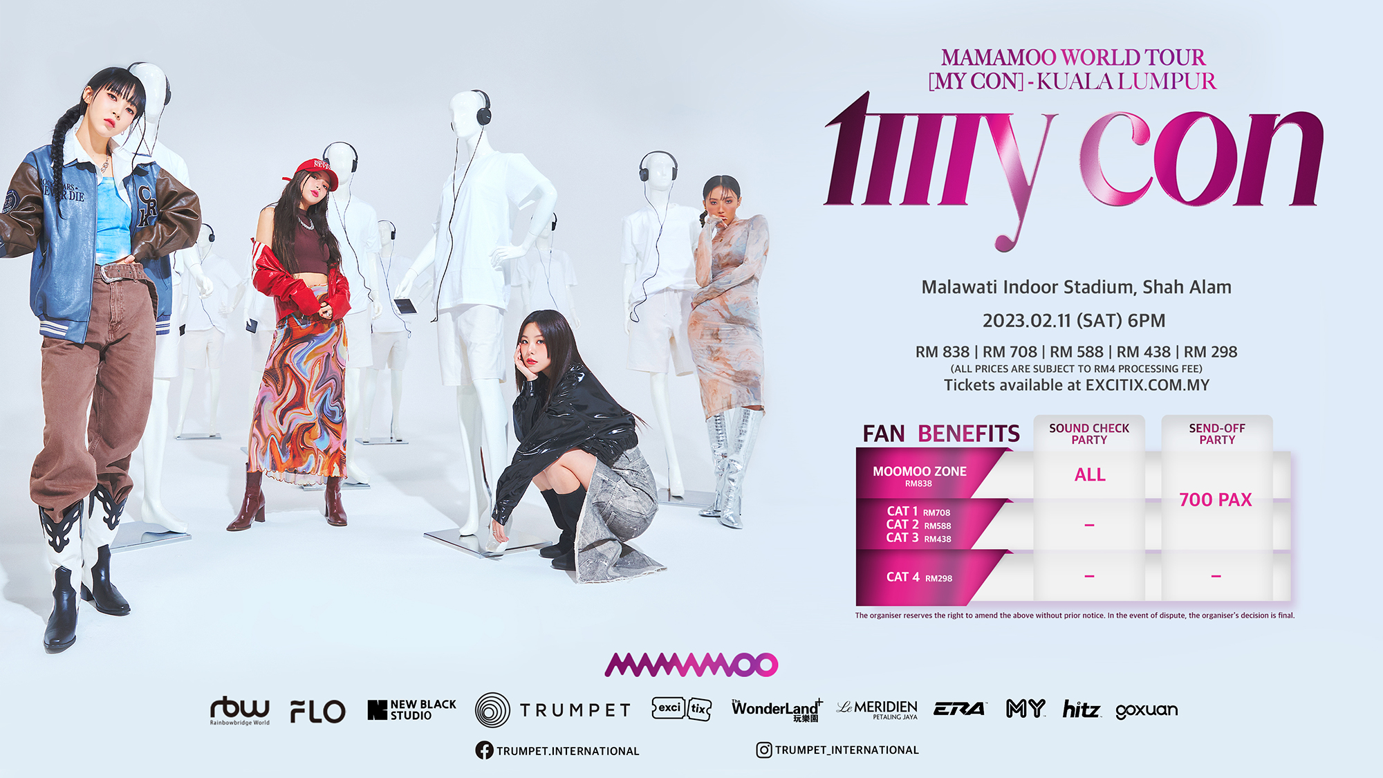 2023 MAMAMOO WORLD TOUR [MY CON] - KUALA LUMPUR (Tickets)